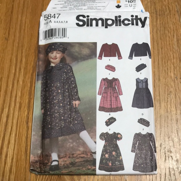Simplicity Office Sewing Pattern Simplicity 5847 Little Girls Dress